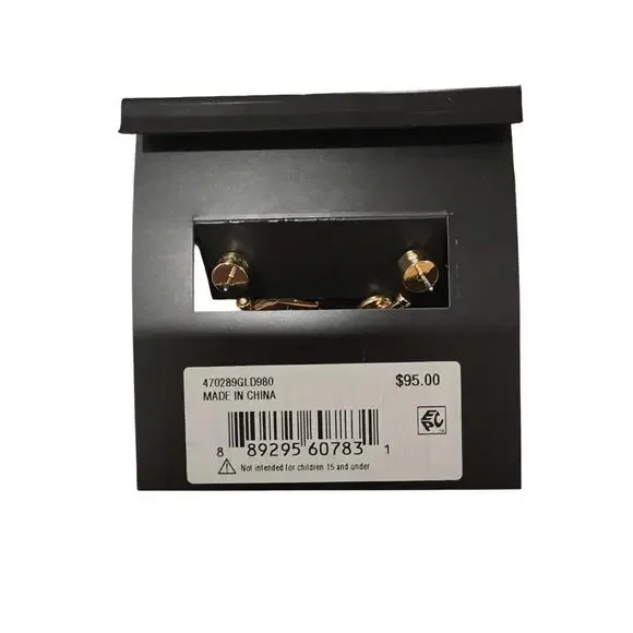 Coach Authentic Lock And Key Huggie Earrings Gold Tone NWT - Picture 3 of 3